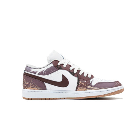 Jordan Air Jordan 1 Heart Of Zhu Rong Abrasion Resistant Low top Vintage Basketball Shoes Men’s Brown