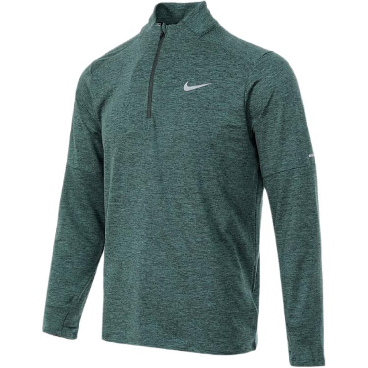 Nike Dri Fit Element Running T Shirt Men’s Vintage Green/Coastal Green/Mixed Color/Reflection Silver