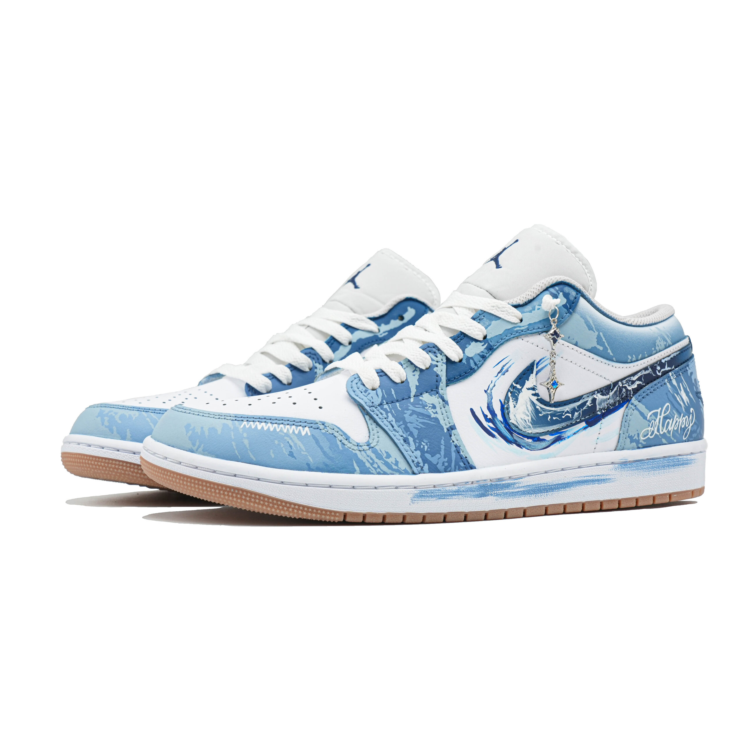 Jordan Air Jordan 1 Cool Play Koala, Mountains And Seas Abrasion Resistant Low top Vintage Basketball Shoes Men’s
