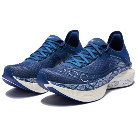 Saucony ENDORPHIN ELITE 2 Mesh, Textile Low top Supercritical Midsole Casual Marathon Racing Running Shoes Unisex Blue
