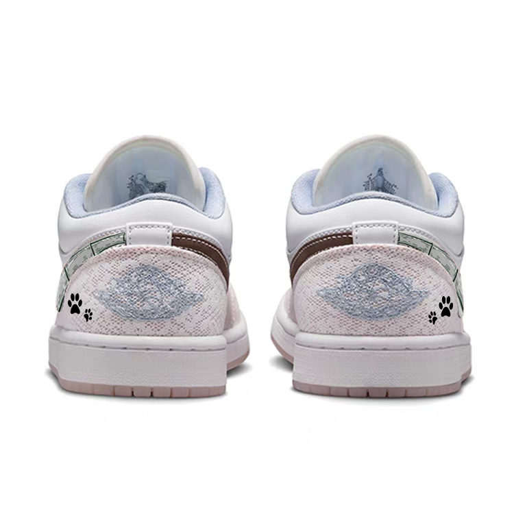 Jordan Air Jordan 1 Vintage Basketball Shoes Women’s Low Top White/Pink