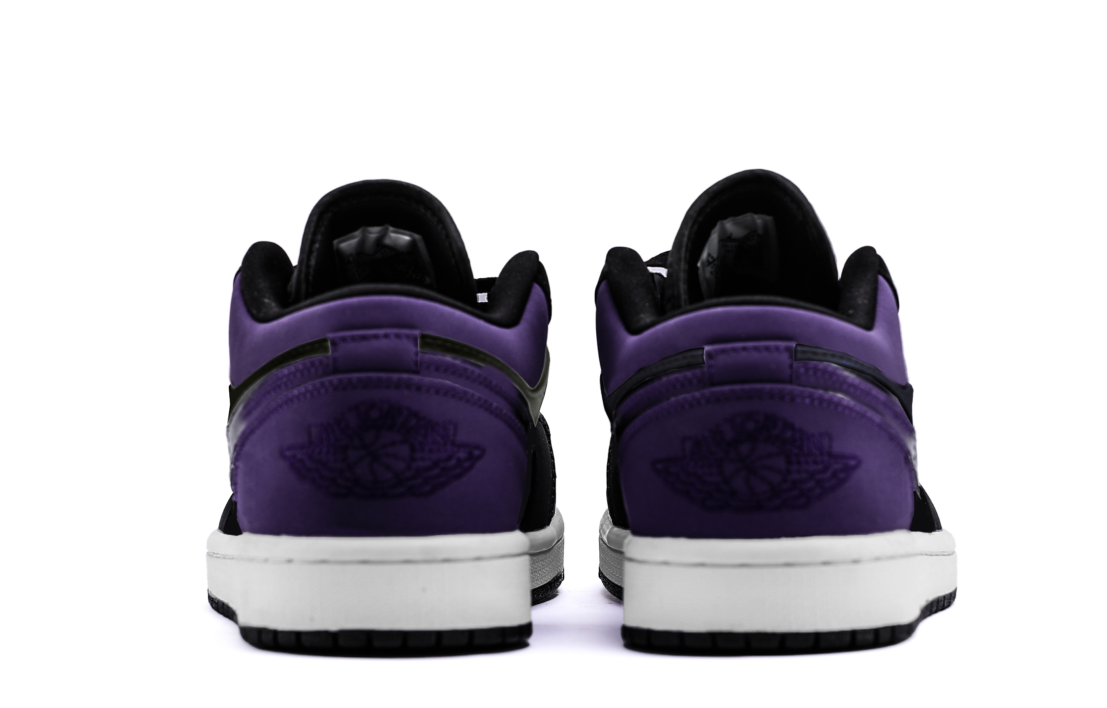 Jordan Air Jordan 1 Lightweight Low top Vintage Basketball Shoes Unisex Purple Black