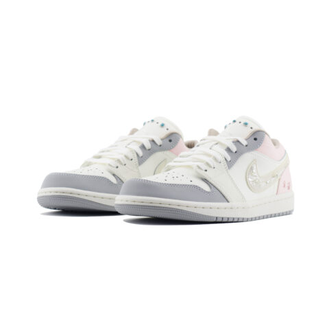 Jordan Air Jordan 1 Creative Art Abrasion Resistant Abrasion Resistant Low top Vintage Basketball Shoes Women’s