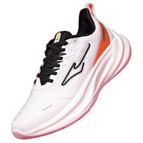 Erke Slip Resistant Abrasion Resistant Slip Resistant Abrasion Resistant Low top Running Shoes Men’s White Orange