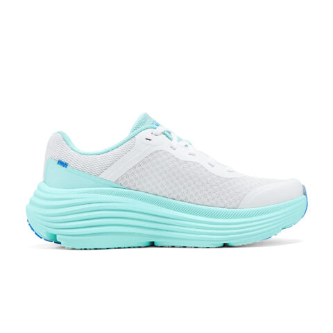 Skechers Zongyun Cushioning Abrasion Resistant Breathable Height Increasing Running Shoes Women’s White Blue