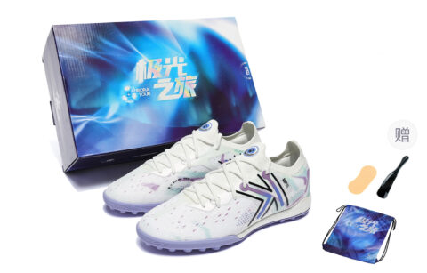 KELME Quick Spark 5.0 TF Turf Soccer Shoes Unisex White Multicolor