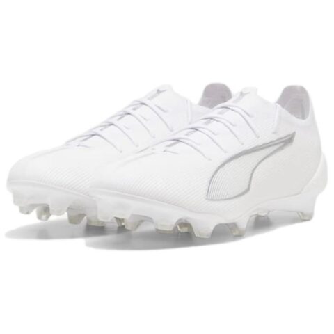 PUMA ULTRA 5 ULTIMATE Abrasion Resistant Soccer Shoes Unisex White