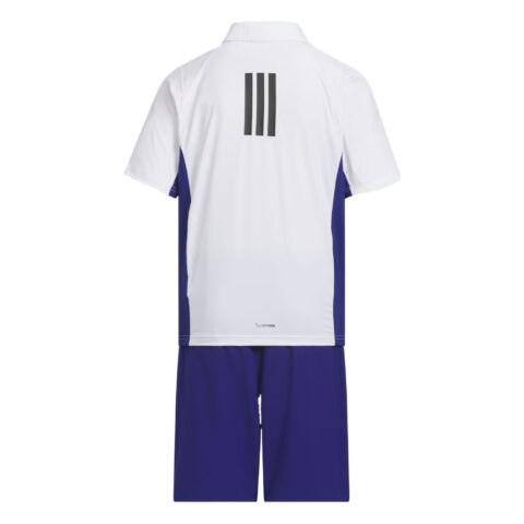 Adidas Casual Sportswear 2 Piece Set White Victory Blue Children Aged 3 7 Years Old