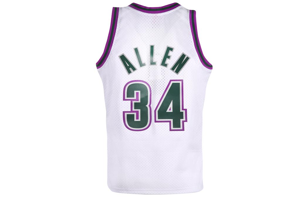 Mitchell Ness Basketball Jerseys Unisex White Moderate Straight Fit
