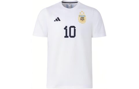 Adidas Argentina Soccer Jerseys Men's White Moderate Straight Fit