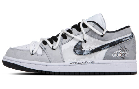 Jordan Air Jordan 1 LOW Snow Mountains Island Love Abrasion Resistant Breathable Abrasion Resistant Breathable Low top