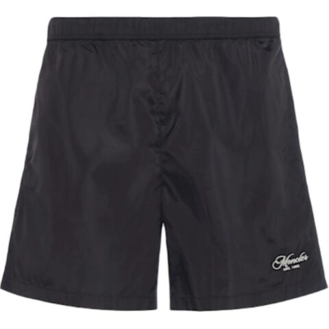 Moncler Logo Embroidered Swim Shorts