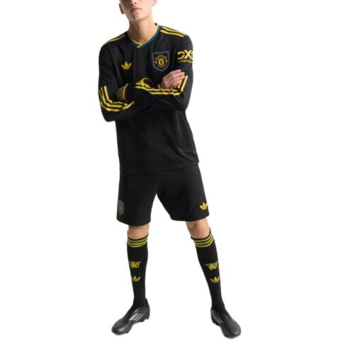 Adidas Free Shipping With AdiClub Manchester United 25/26 Long Sleeve Third Authentic Jersey
