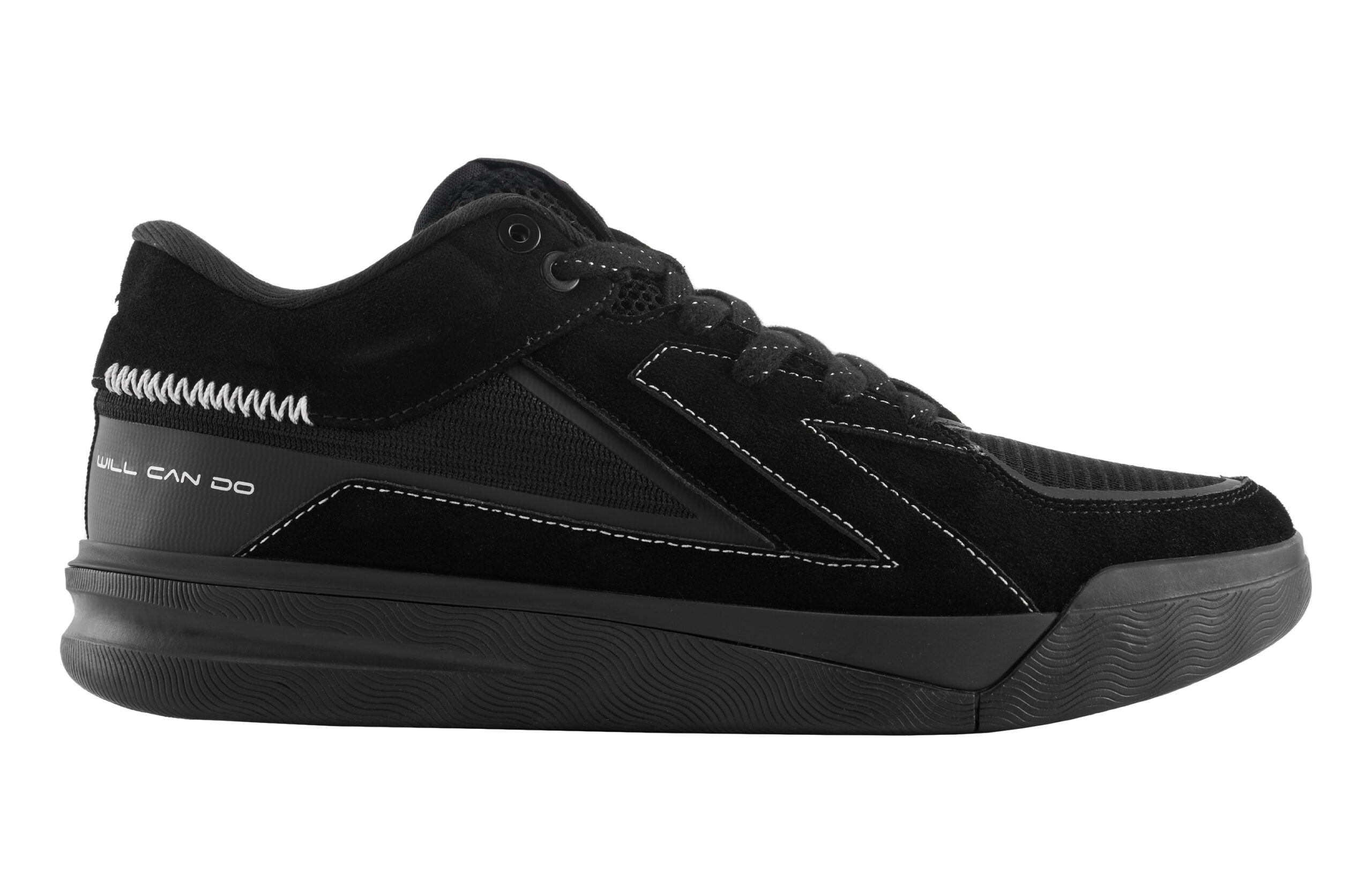 UZIS Abrasion Resistant Coverage Anti Rollover Low top Basketball Shoes Men’s Black Warrior