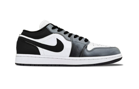 Jordan Air Jordan 1 Ink Dot Bear Flipped Over Support Low top Vintage Basketball Shoes Unisex Black White