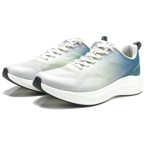 QIAODAN Low top Racing City Commuting Running Shoes Men’s Crescent Gray Cyan