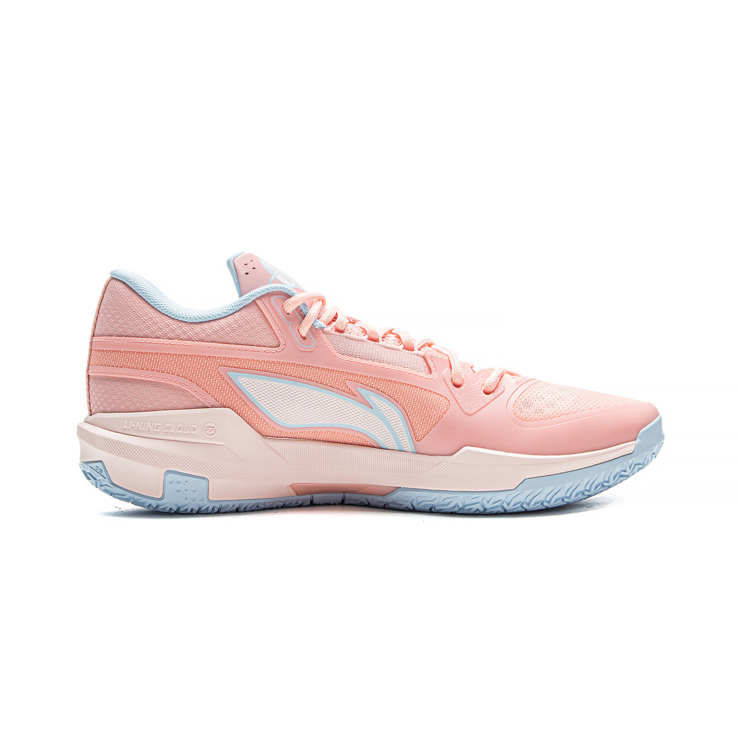 Li Ning Light Speed 3mid Basketball Shoes Men’s Low Top Rouge Pink/Clear Sky Blue