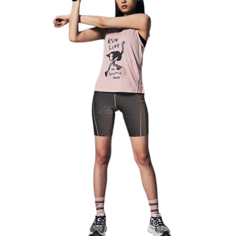 Saucony NATHAN BELL Collection Running Shorts Unisex Black Pink Dazzling Color