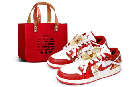 Jordan Air Jordan 1 Low top Vintage Basketball Shoes Unisex Red White
