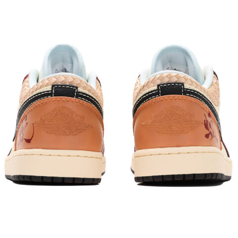 Jordan Air Jordan 1 Slip Resistant Low top Vintage Basketball Shoes Men’s Beige Red