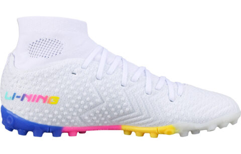 Li Ning Shadow Swift 2 TF Turf Artificial Turf Cushioning Soccer Shoes Men’s Blue White Colorful