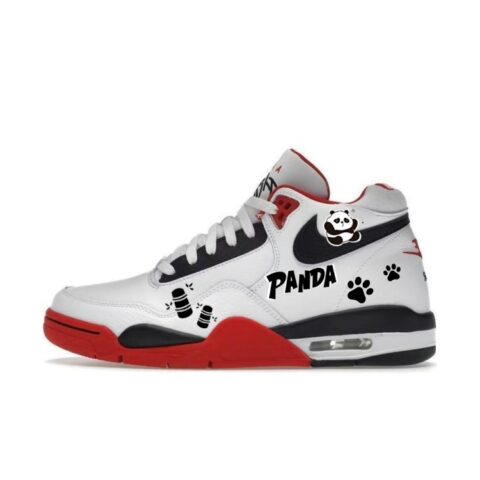 Nike Flight Legacy Cushioning Mid top Vintage Basketball Shoes Unisex Red White