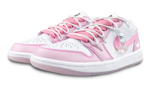 Jordan Air Jordan 1 Abrasion Resistant Low top Vintage Basketball Shoes Women’s Pink