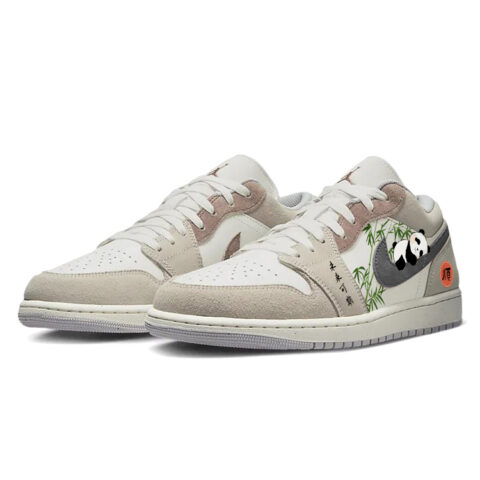 Jordan Air Jordan 1 Vintage Basketball Shoes Unisex Low Top Brown/White