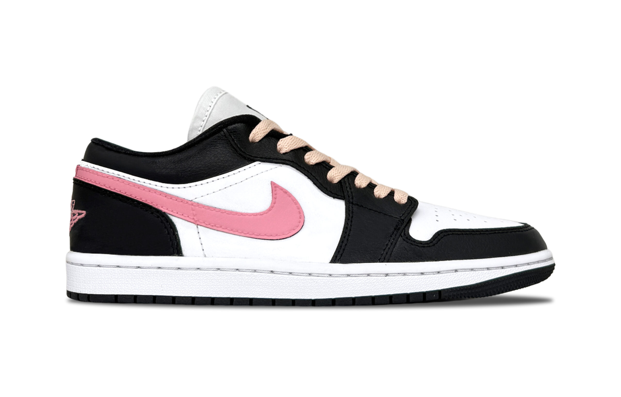 Jordan Air Jordan 1 Light Scavenger BOX Abrasion Resistant Low top Vintage Basketball Shoes Unisex Black Pink