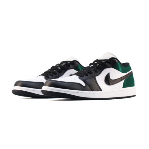 Jordan Air Jordan 1 Low Abrasion Resistant Low top Vintage Basketball Shoes Unisex Black Green