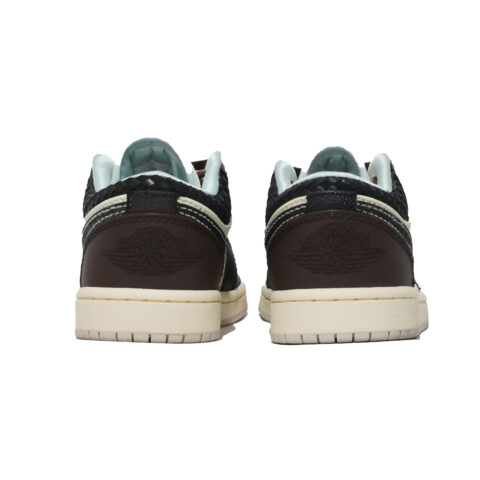 Jordan Air Jordan 1 Mocha Latte Cushioning, Wear Resistant Low top Vintage Basketball Shoes Unisex Black Brown