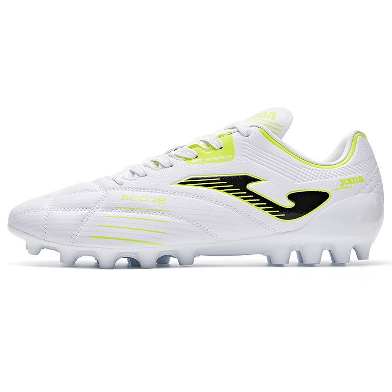 Joma MG Multi Ground Natural Grass Synthetic Leather Soccer Shoes Men's White SCORECUP