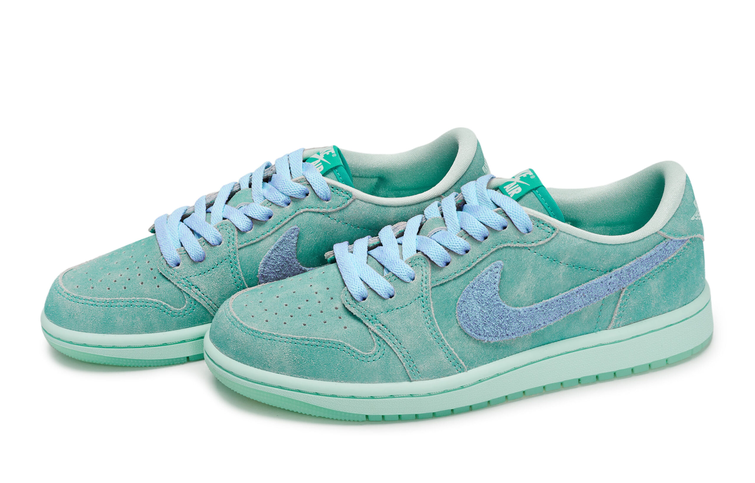 Jordan Air Jordan 1 Vintage Basketball Shoes Women’s Low Top Blue/Green