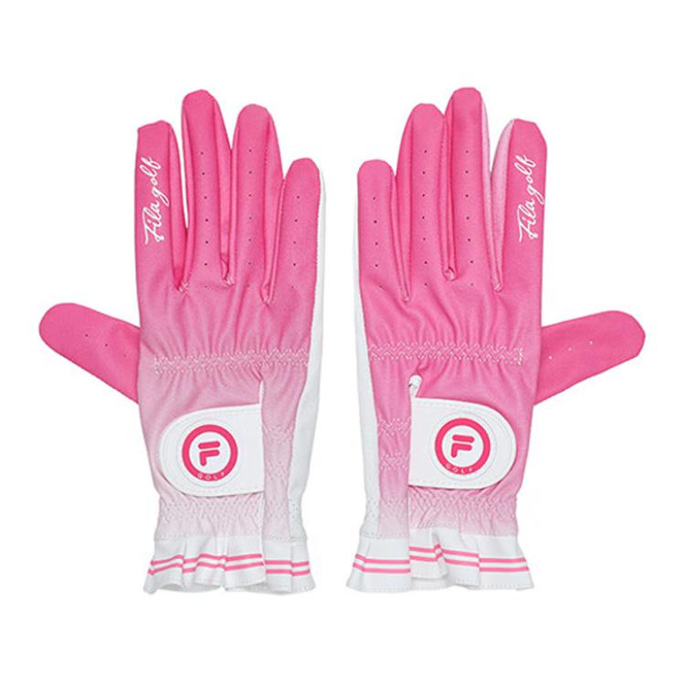 FILA Artificial Leather, Pigskin Leather Golf Gloves Women's Pink