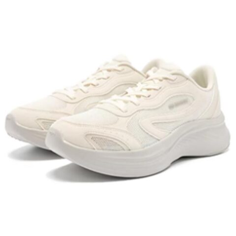 QIAODAN Slip Resistant Abrasion Resistant Low top Casual Running Shoes Women’s White