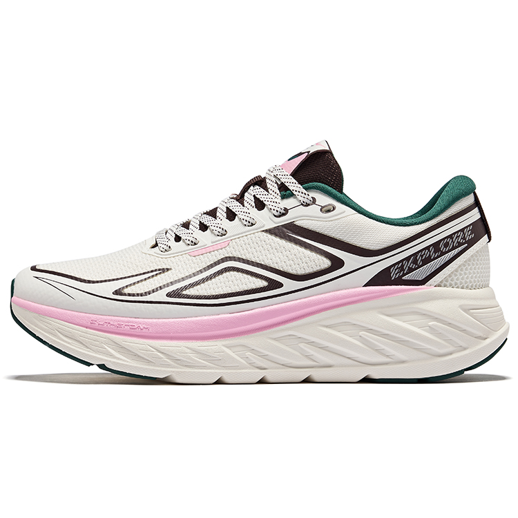 Erke Rebound And Wear resistant Low top Qidan Technology Running Shoes Women’s Microcrystal White Coffee