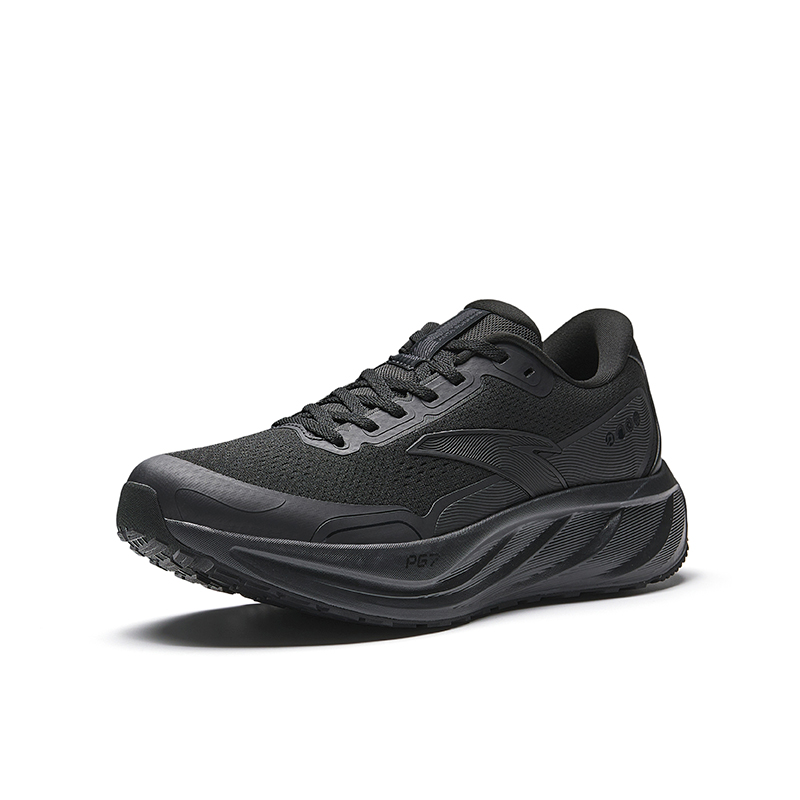 Anta Textile, Synthetic Leather Low top PG7 Casual Running Shoes Men’s Black