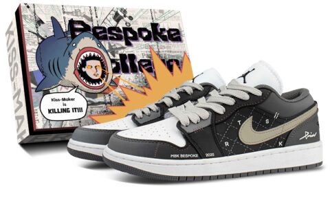 Jordan Air Jordan 1 Low top Vintage Basketball Shoes Unisex Black