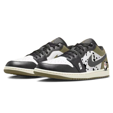 Jordan Air Jordan 1 Vintage Basketball Shoes Unisex Low Top White/Green