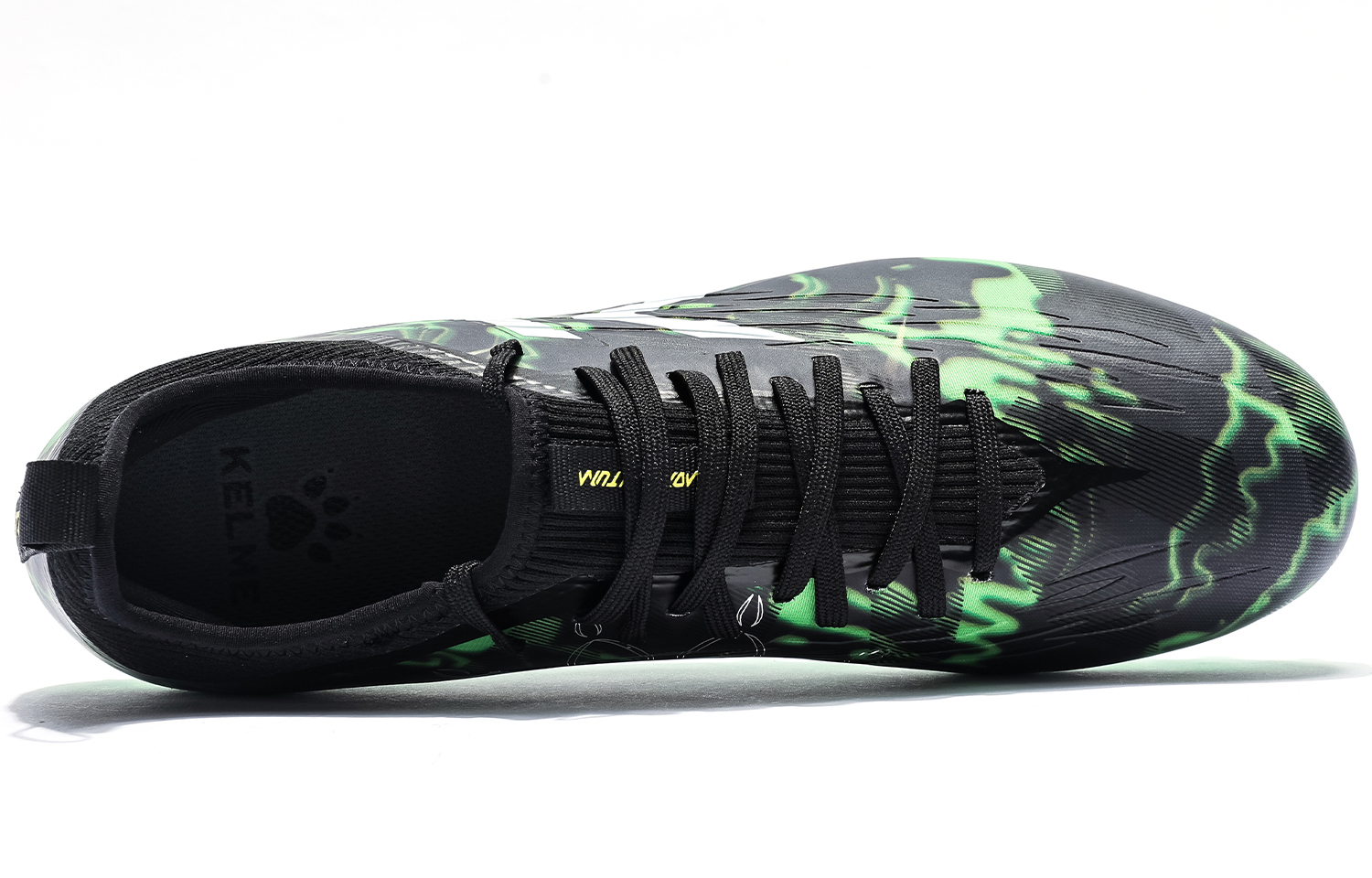 KELME Shadow 2.0 MG Multi Ground Artificial Turf Slip Resistant Abrasion Resistant Soccer Shoes Unisex Black Green