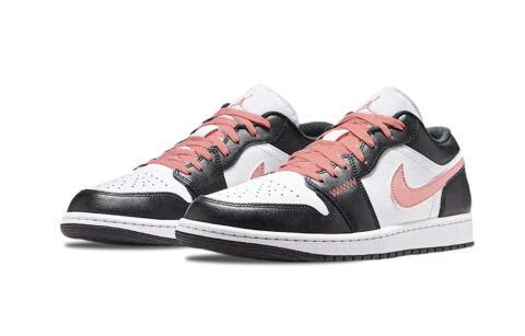Jordan Air Jordan 1 Balance Low top Vintage Basketball Shoes Unisex Black Pink