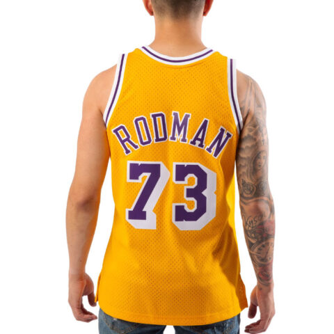 Mitchell & Ness Dennis Rodman Los Angeles Lakers 1998 99 Hardwood Classics Swingman Jersey