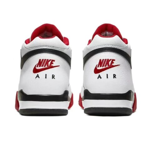 Nike Flight Legacy Cushioning Mid top Vintage Basketball Shoes Unisex Red White