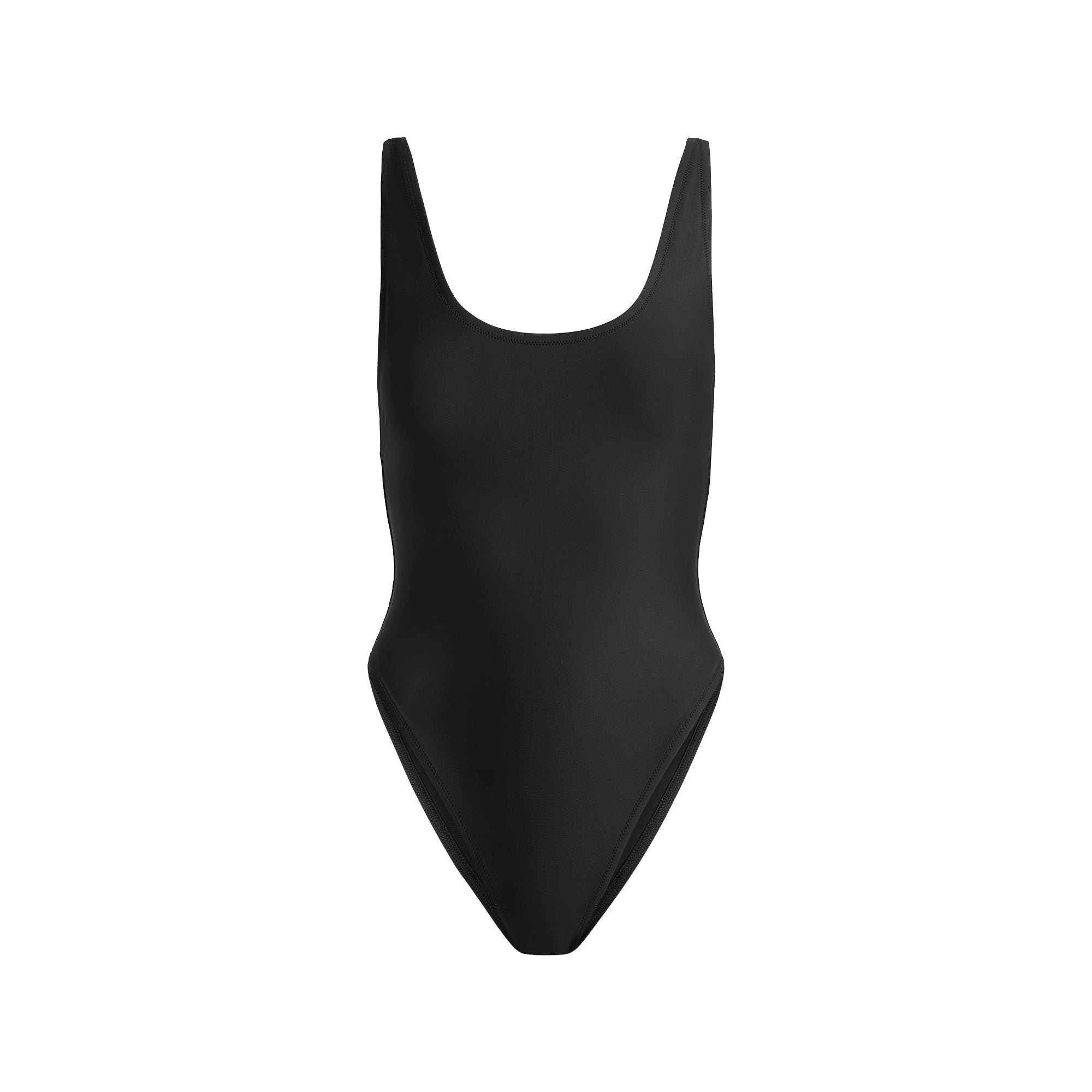 Skims SS25 SIGNATURE SWIM SCOOP NECK ONE PIECE One piece Swimsuit Women's Onyx/Onyx