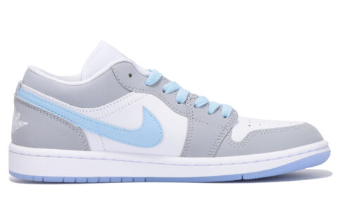 Jordan Air Jordan 1 Slip Resistant Abrasion Resistant Low top Vintage Basketball Shoes Women’s Light Gray