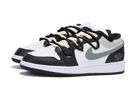 Jordan Air Jordan 1 Abrasion Resistant Low top Vintage Basketball Shoes Men’s Black White