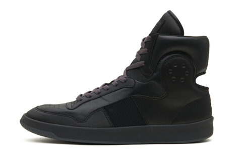 EQLZ EQUALIZER 1970 Lightweight High top Vintage Basketball Shoes Black Mist Made In USA Nappa Genuine Leather