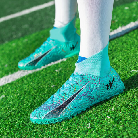 DOUBLE STAR 88 Breathable Lightweight Breathable And Lightweight Soccer Shoes Unisex Aqua