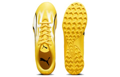 PUMA Ultra Play TT Turf Artificial Turf Soccer Shoes Men’s Yellow White Black