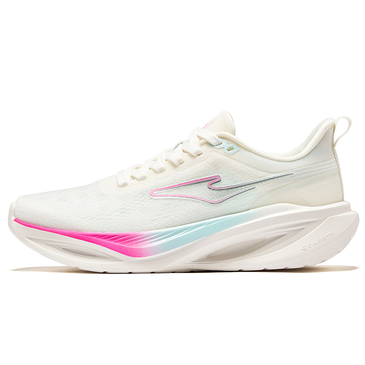 Erke Cushioning Rebound Low top City Commuting Running Shoes Women’s Microcrystal White Numbers Pink